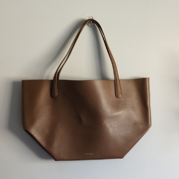 Mansur Gavriel Handbags - Mansur Gavriel Brown Leather Tote Bag, Yellow Interior